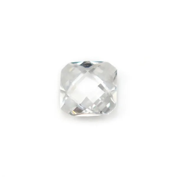Zirconium transparent carré 8mm x 1pc 
