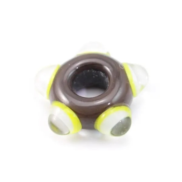 Pandora étoile gris&jaune&incolore x1pc