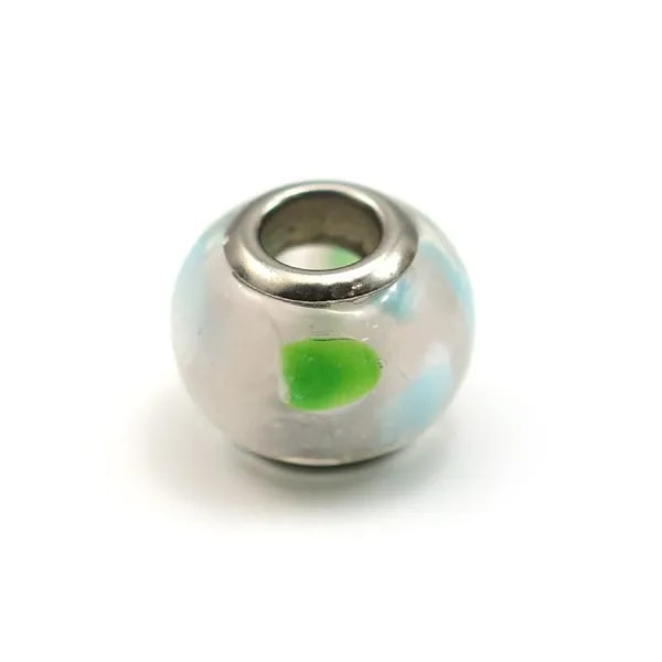 Boucle d'oreille argent 925 rhodie Jade teinte vert Goutte Plate 13.5x18.5mm x 2pcs