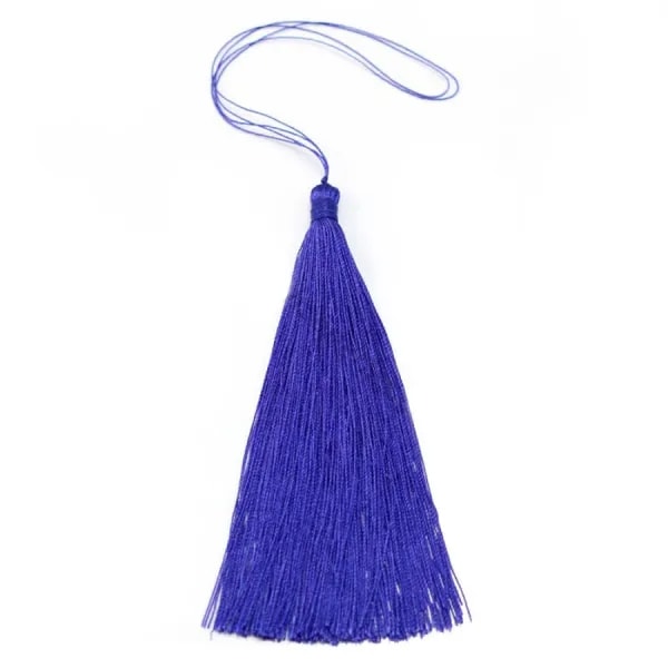 Imitation silk navy blue pompon 80mm x 1pc