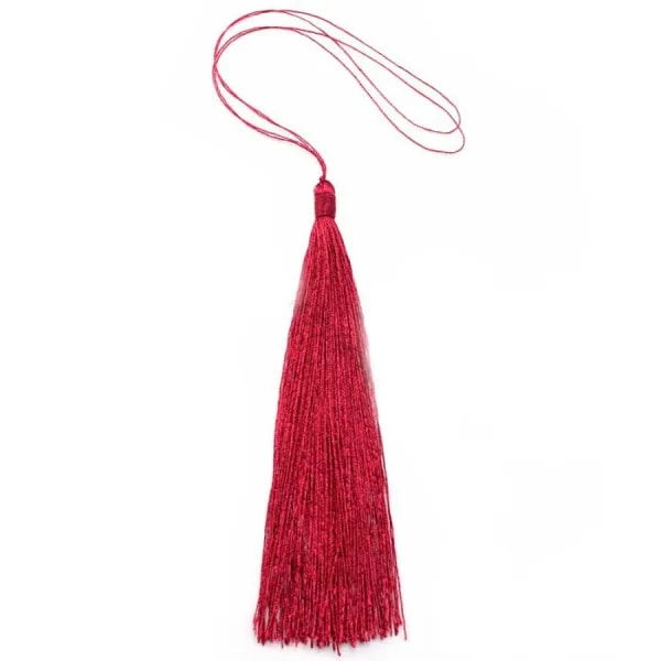 Imitation silk bordeaux pompon 80mm x 1pc