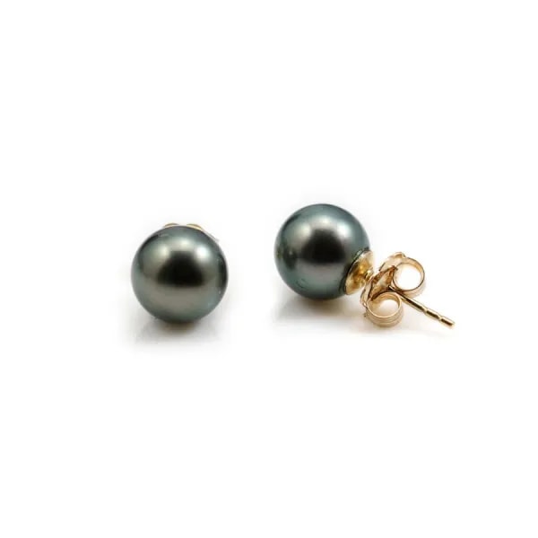 Boucle d'oreille perle tahiti x 2pcs