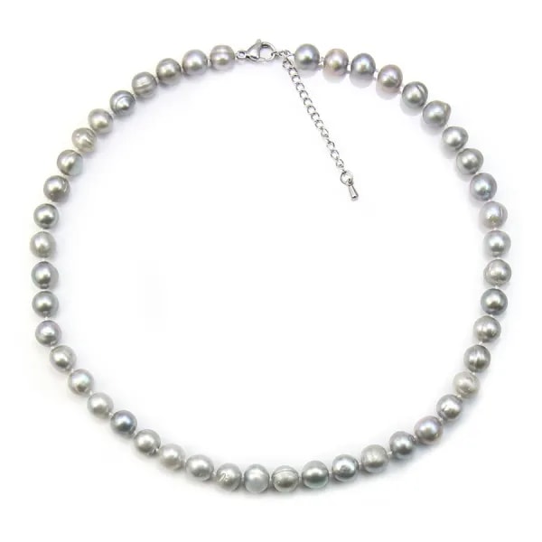 Collier Perle D'eau Douce violet 8-9mm