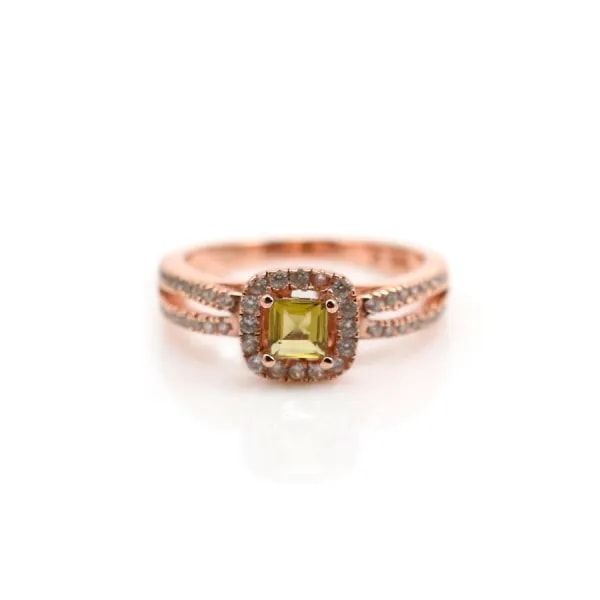 Bague tourmaline en argent 925 rhodié x 1pc