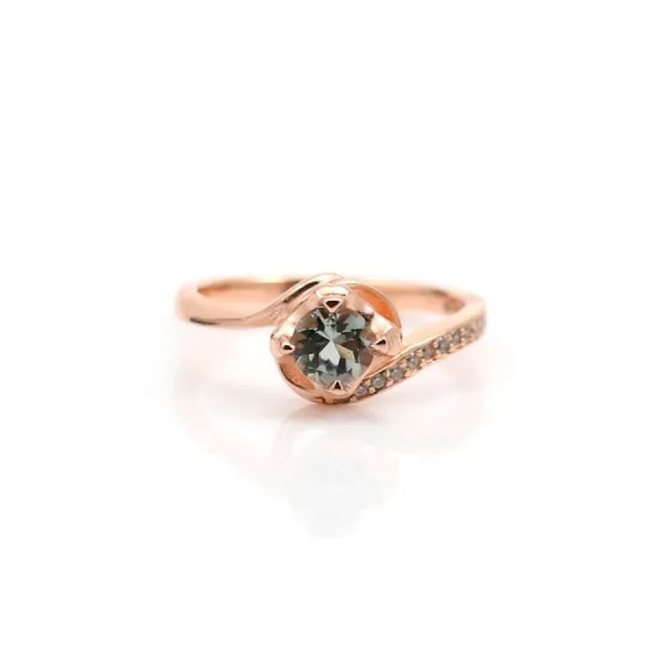 Bague tourmaline en argent 925 rhodié x 1pc