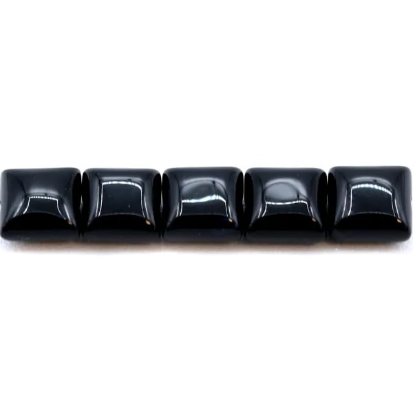 Black agate square 6mm x 40cm