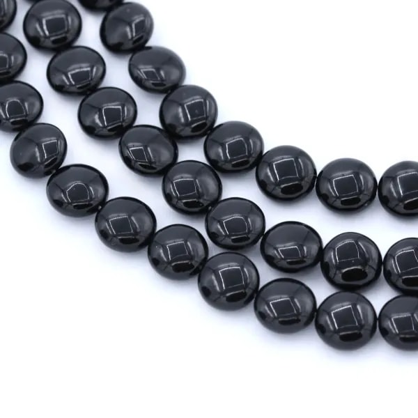 Onyx noir, ronde plate, 10mm x 40cm