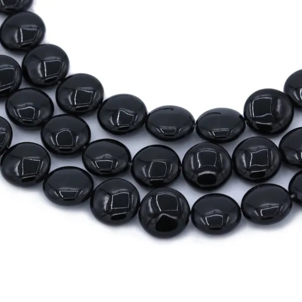 Onyx noir, ronde plate, 12mm x 40cm