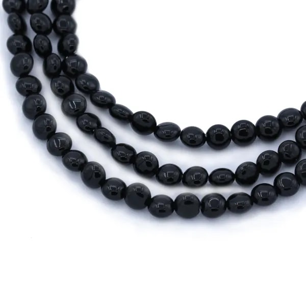 Onyx noir, ronde plate, 6mm x 40cm