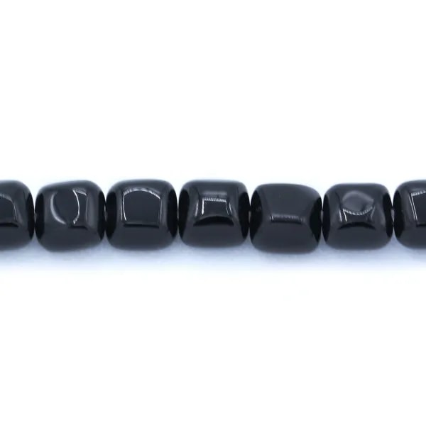 Agate noire de forme carré 6mm x 6 pcs