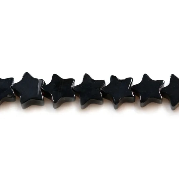 Agate noir étoile 6mm x 40cm
