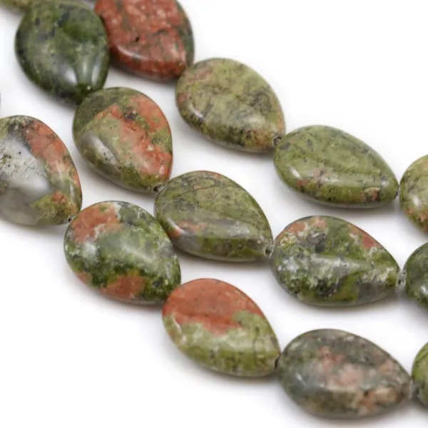 Jaspe unakite tube 4x13mm x 40cm