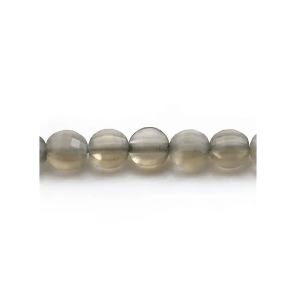 Pierre de lune rond plat facette 4mm x 40cm