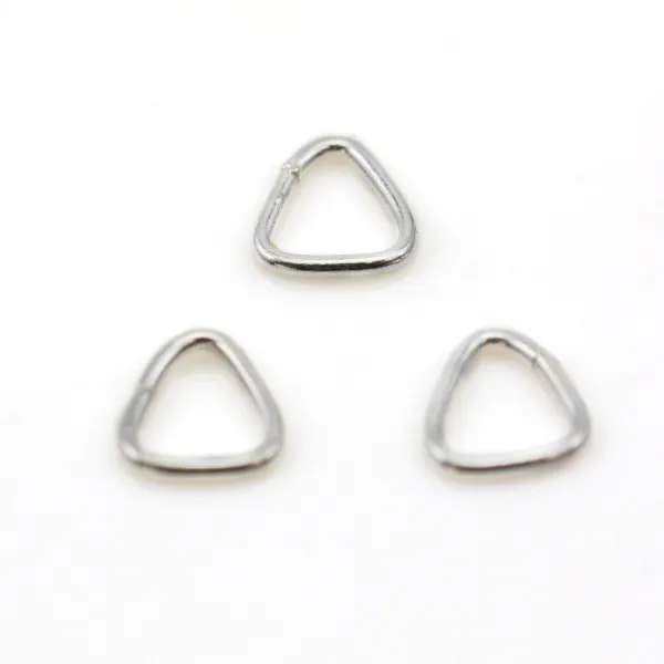 925 sterling silver closed triangle-shape rings 6.5x0.8mm x 10pcs