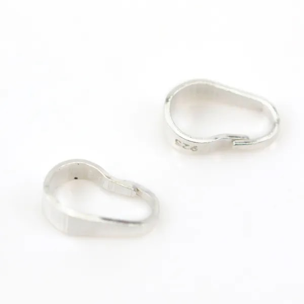 925 sterling silver pendant clip 7mm x 4pcs