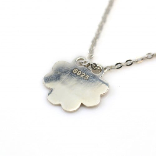 Two holes flower charm to engrave 13.5mm  x 1pc