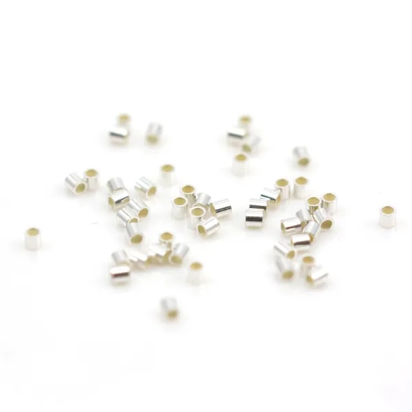 Tubes à écraser en argent 925 1x1.5mm x 50pcs