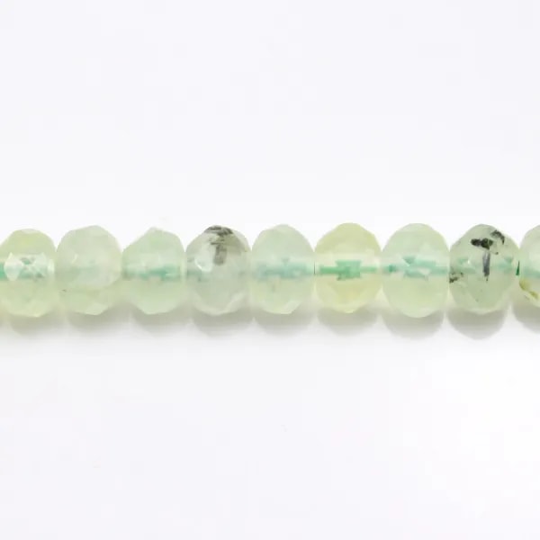 Prehnite Round Facet 4x6mm x 10pcs