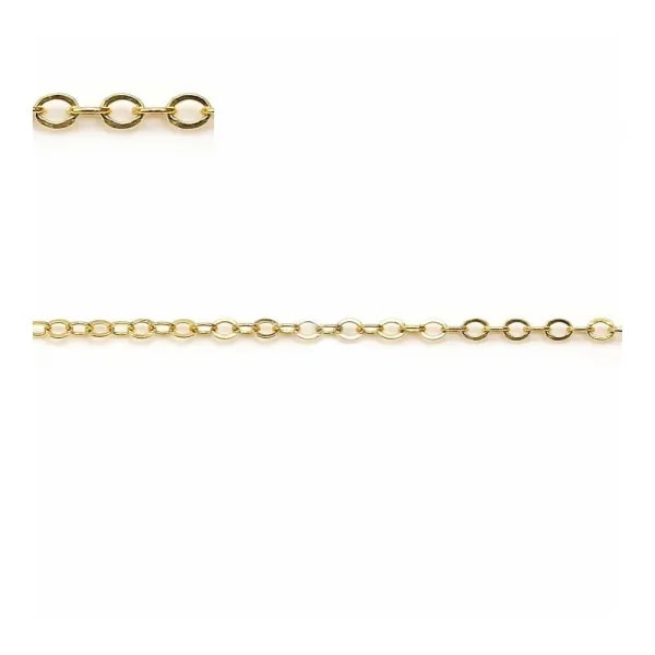 Chaine lissage Gold Filled 14 carats 2.1x1.6mmX 50cm