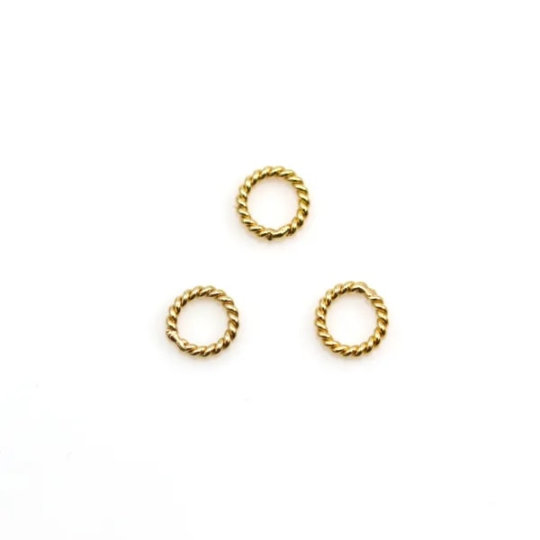 14k gold filled twisted jump ring 0.76x6mm x 4pcs