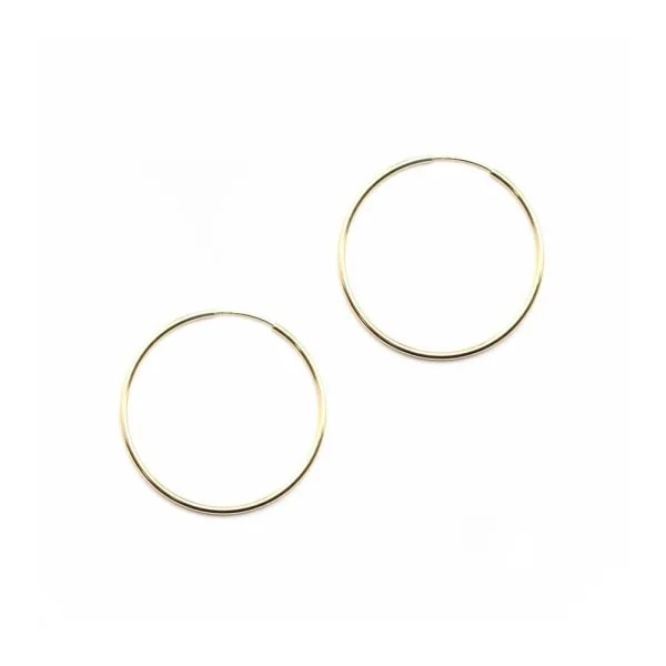 Créoles à décorer en gold filled 14 carats 1.25x30mm x 2pcs