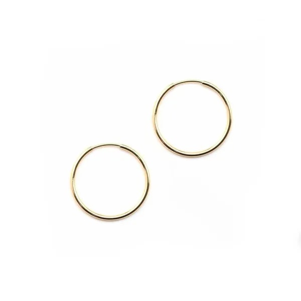 Créoles à décorer en gold filled 14 carats 1.25x20mm x 2pcs