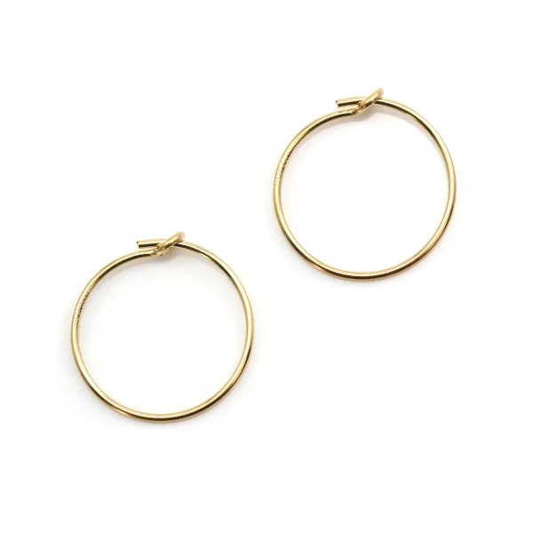 Créoles à décorer en gold filled 14 carats 15x0.7mm x 2pcs