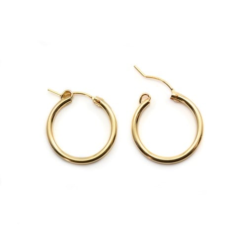 Créoles en gold filled 14 carats 22x2.3mm x 2pcs