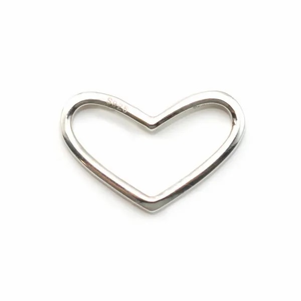 Intercalaire moustache 6.3x23mm avec zirconium en argent 925 rhodié  x 1pc