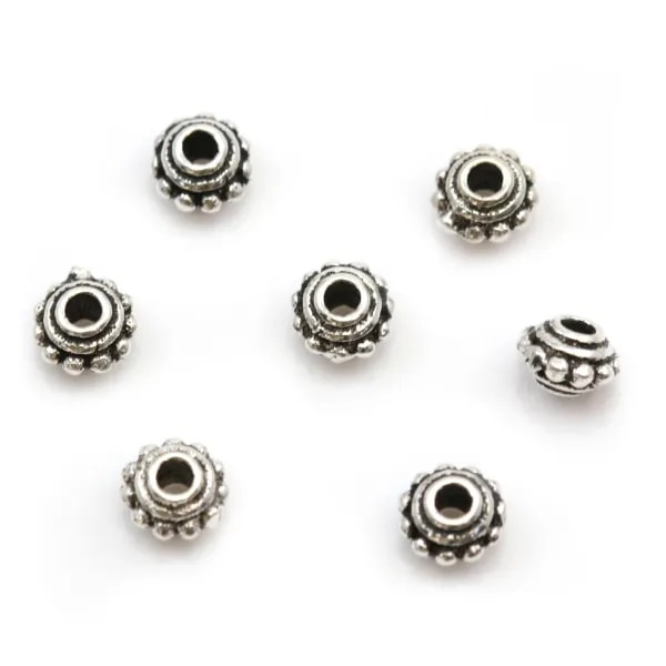 Perle intercalaires en argent 925 3.80mm x10pcs