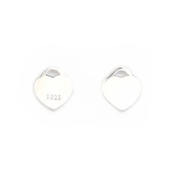925 sterling silver charm heart 4x6mm x 2pcs