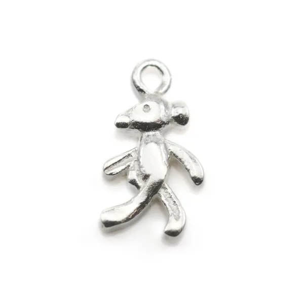 Breloque ours en argent 925 5x10mm x 2pcs