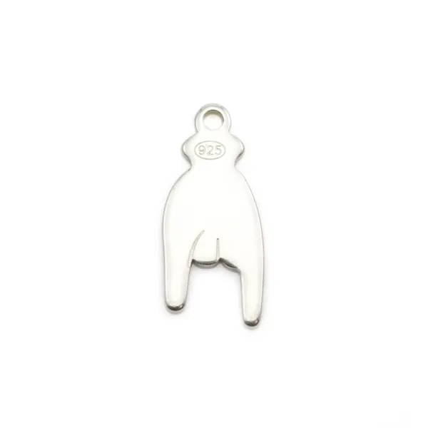 Breloque robe en argent 925, 7x16mm x 1pc