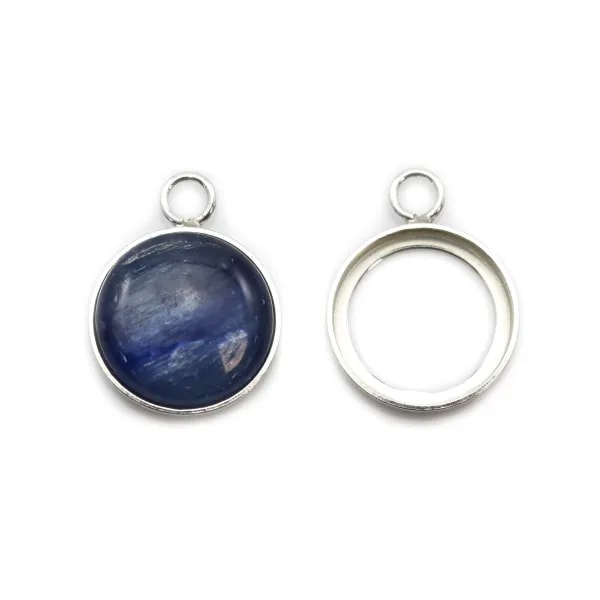 Pendentif support  pour cabochon ronde, argent 925, 12mm x 1pc