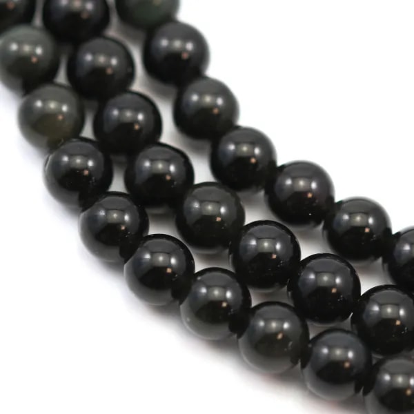 Obsidian round 6mm x 40cm