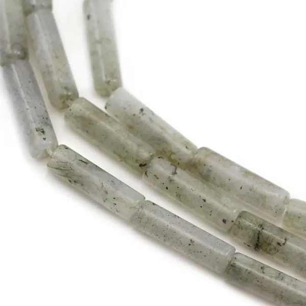 Labradorite, en forme de tube 4x13mm x 40cm