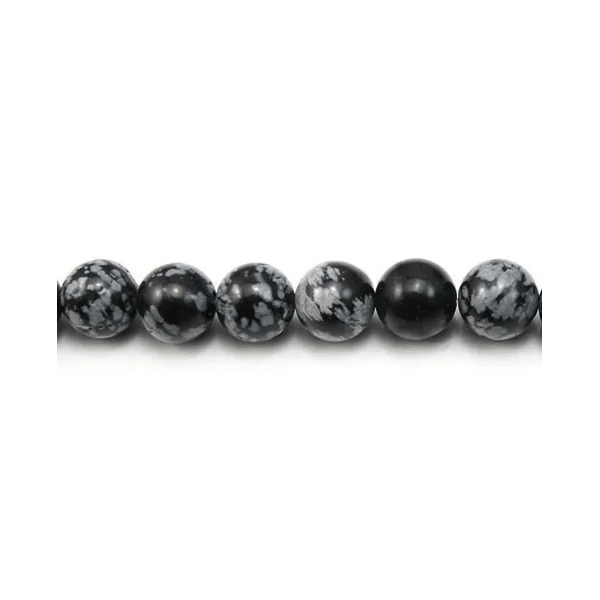 Snowflake obsidian round 6mm x 20pcs
