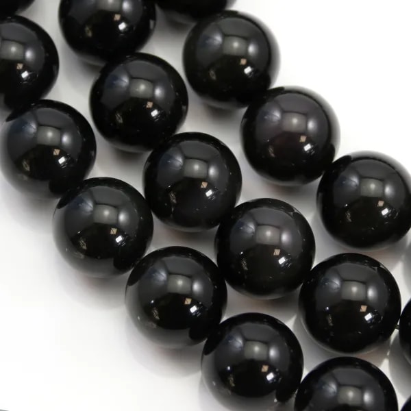 Obsidienne ronde 16mm x 40cm