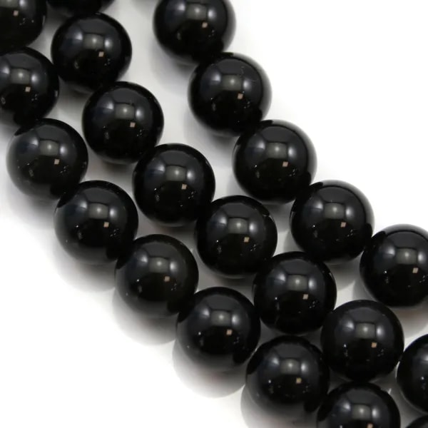 Obsidienne ronde 10mm x 40cm