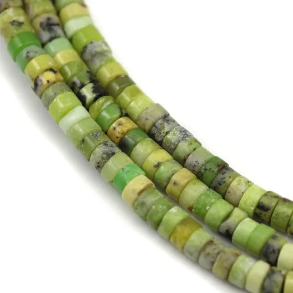 Chrysoprase de forme rondelle 2x4.5mm x 40cm