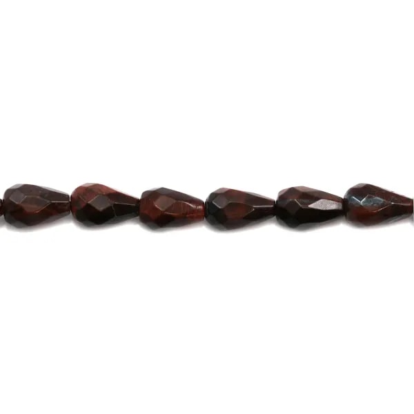 Oeil de taureau goutte facette 5x8mm x 40cm