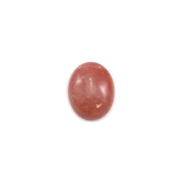 Pink rhodochrosite cabochon, in oval shape, in size of 11x14mm x 1pc