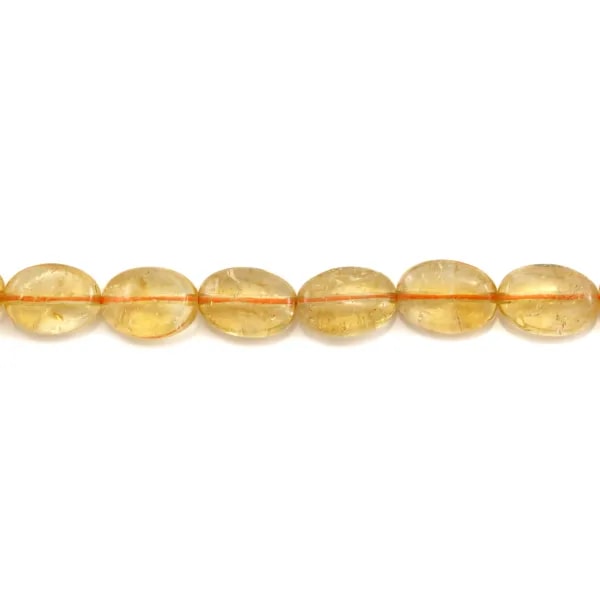 Citrine orange, de forme ovale, de taille 10x14mm x 2pcs