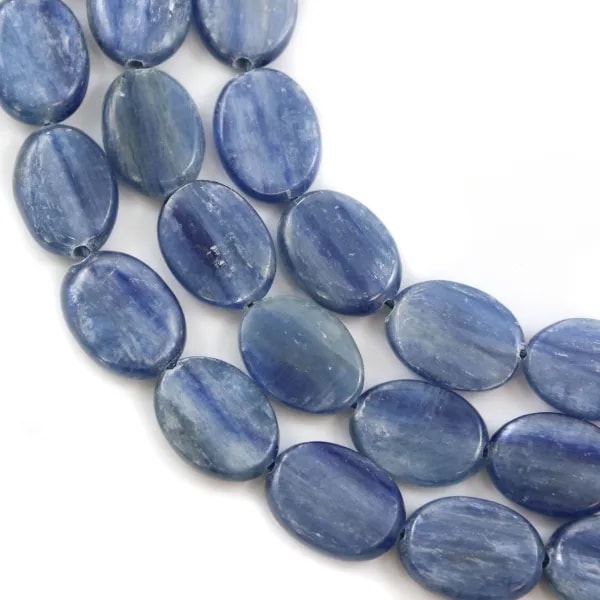 Cyanite ovale 12x16mm x 40cm