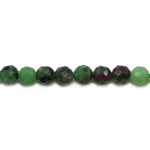 Ruby Zoisite Rond Facette 4mm x 10 st