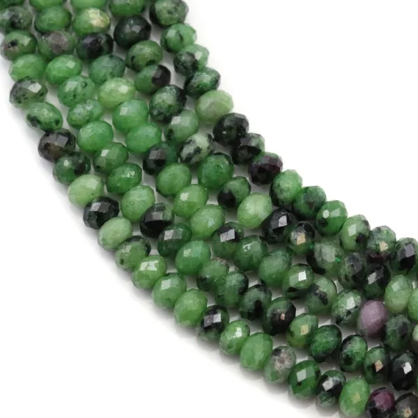 Ruby Zoisite Rondelle Facette 2x4mm x 40cm