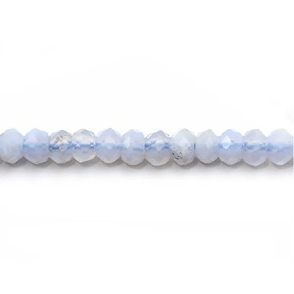 Calcédoine Rondelle Facette 3x5mm x 10pcs