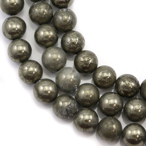 Pyrite Ronde 10mm x 40cm 