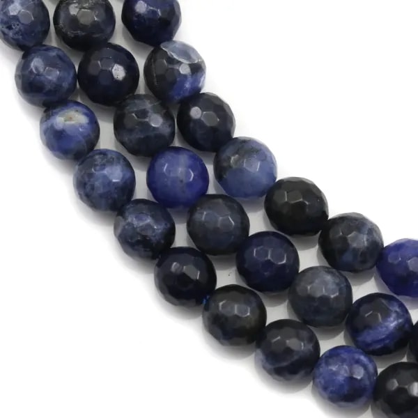 Sodalite ronde facette 6mm x 40cm