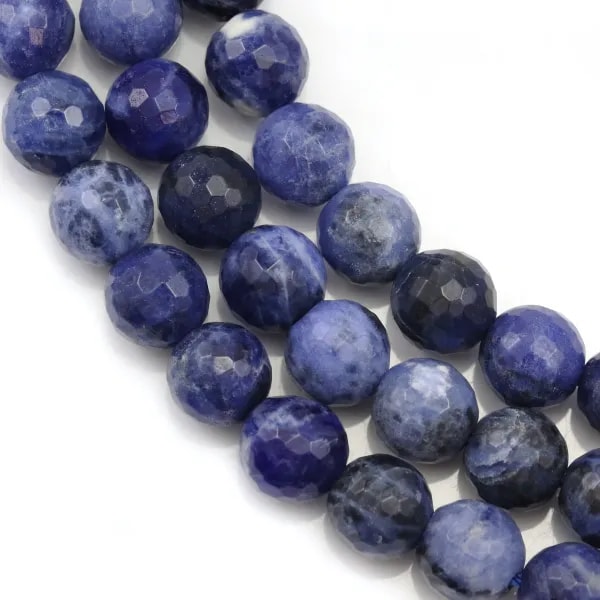 Sodalite ronde facette 8mm x 40cm